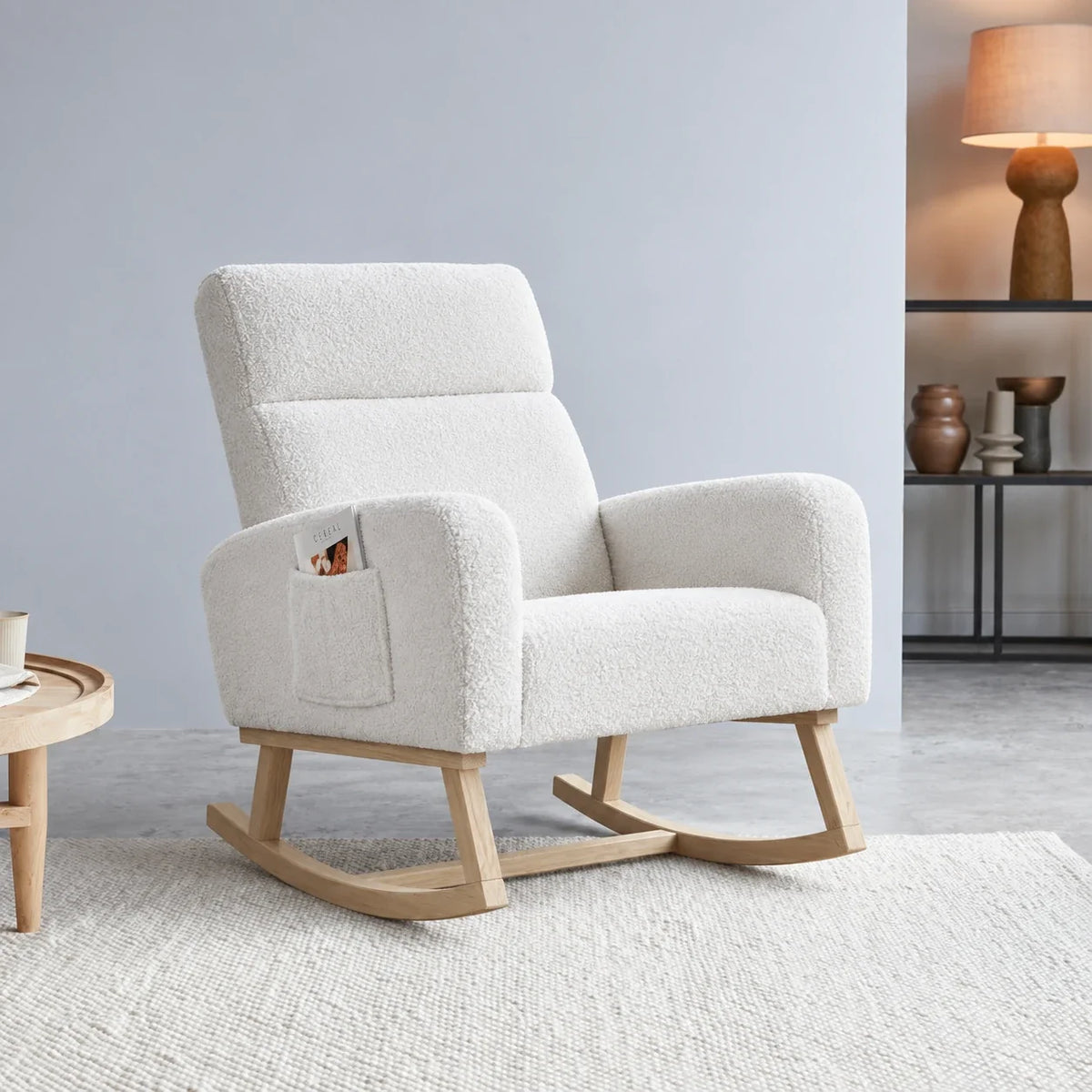 High-back teddy rocking chair – product view