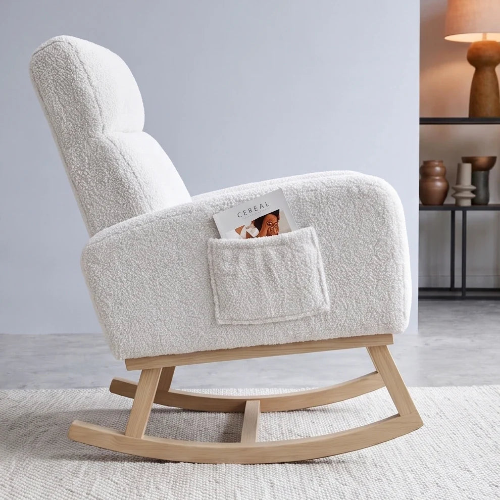 High-back teddy rocking chair – product view 2