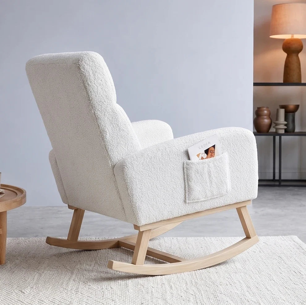 High-back teddy rocking chair – product view 4
