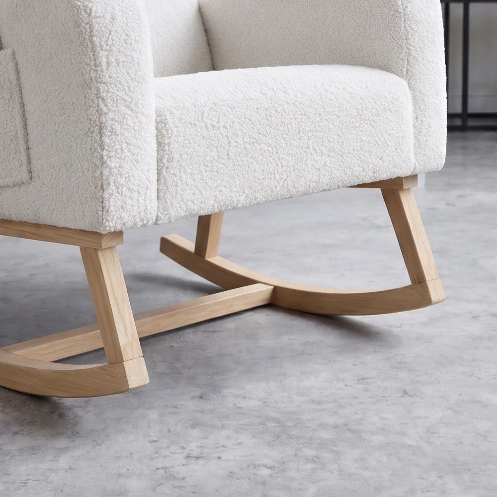 High-back teddy rocking chair – product view 5
