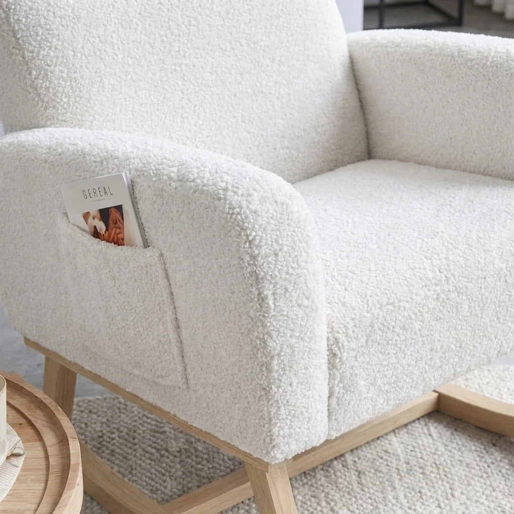 High-back teddy rocking chair – product view 6