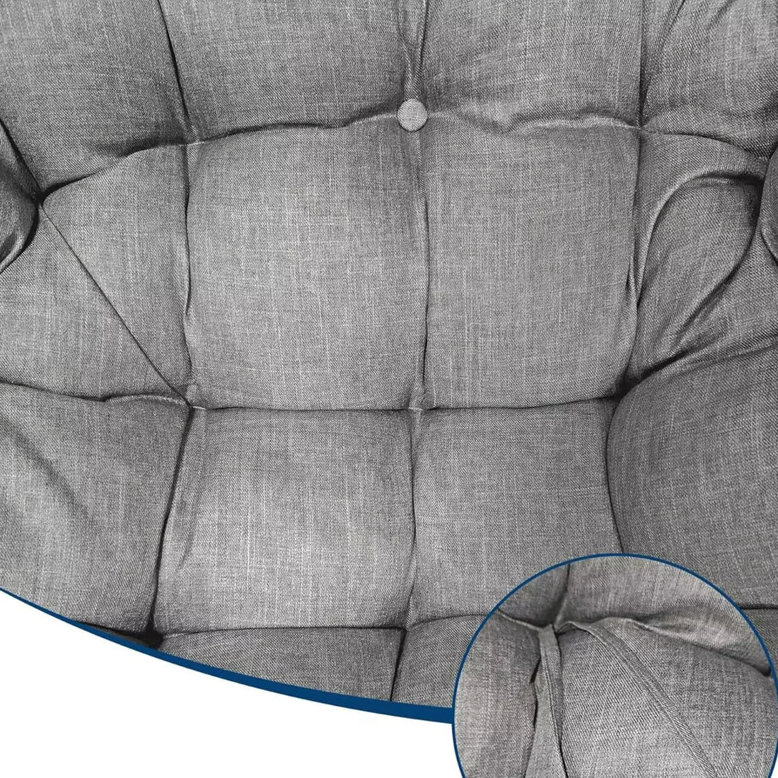 Oversized rattan egg rocking chair – product view 2