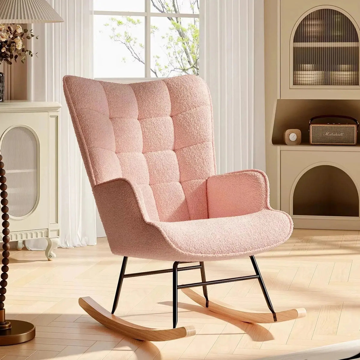 Ultra-soft teddy rocking chair – lifestyle setting 2
