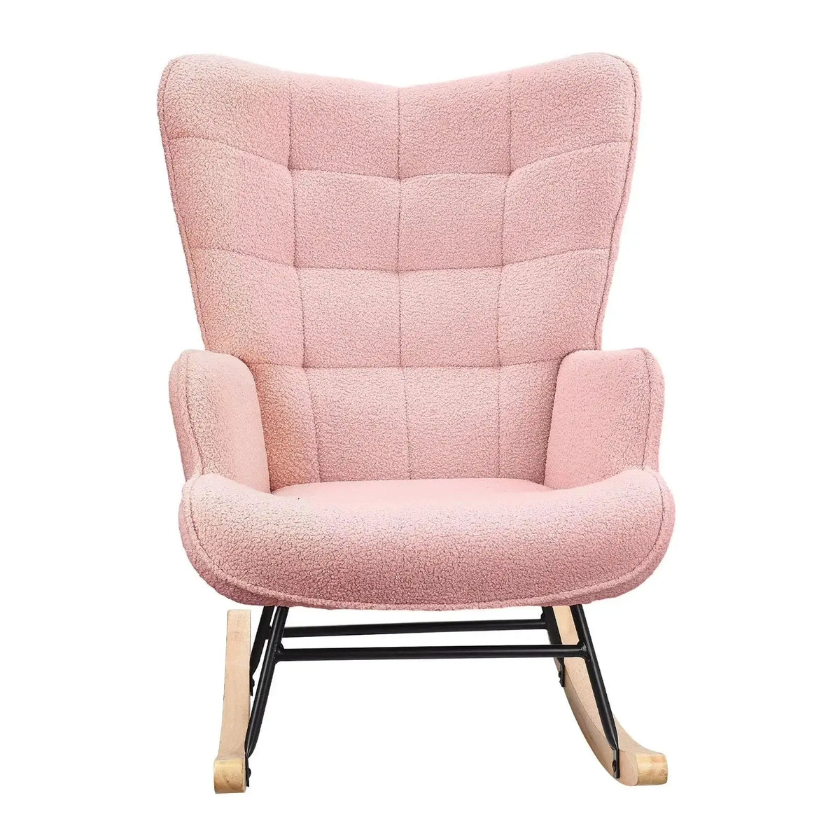 Ultra-soft teddy rocking chair – front view