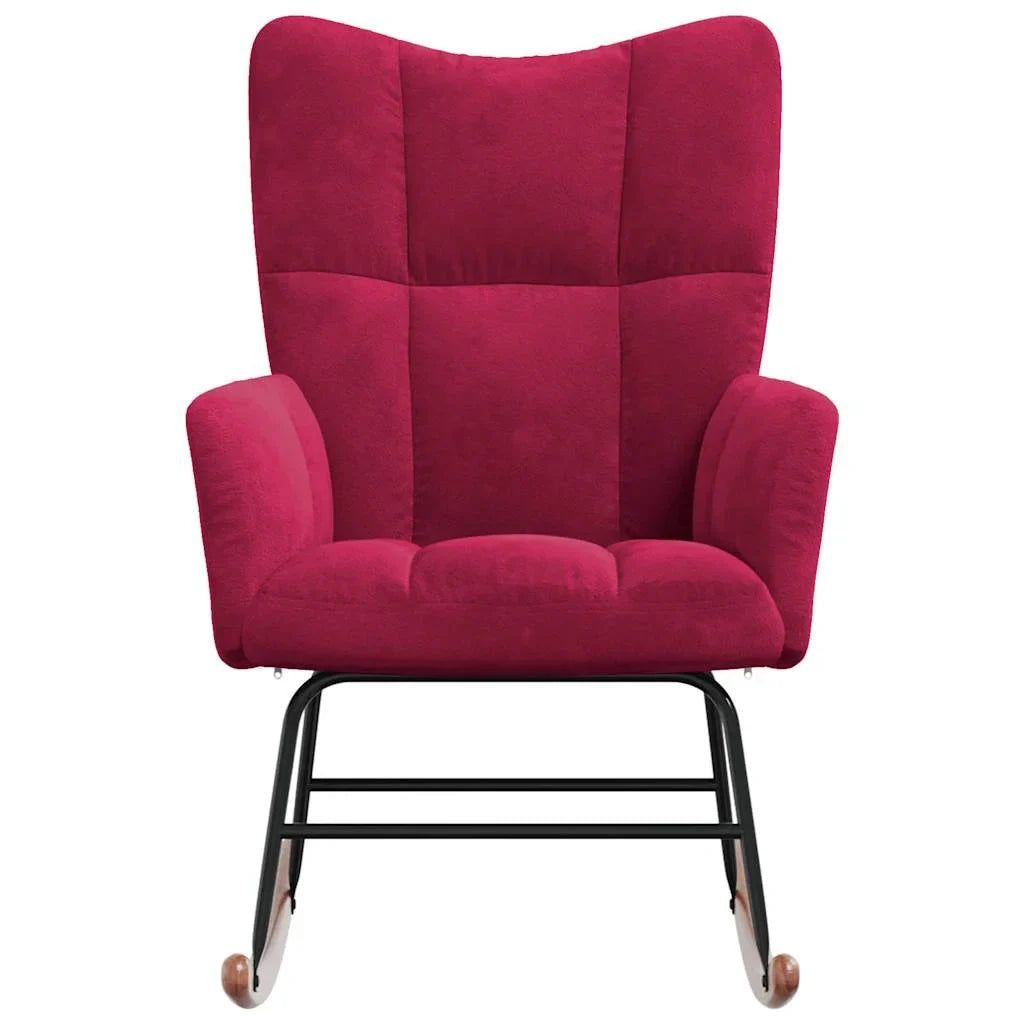Quilted velvet rocking chair – product view 2