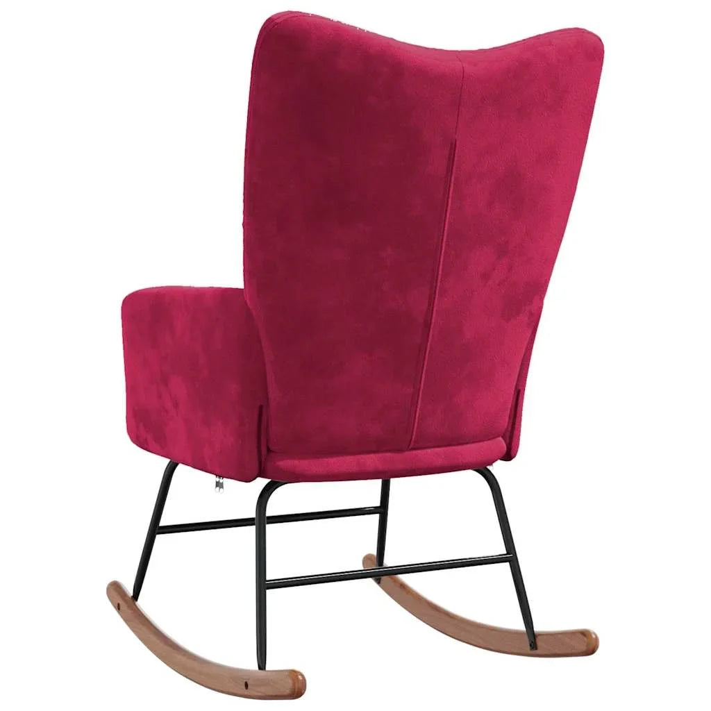 Quilted velvet rocking chair – product view 4