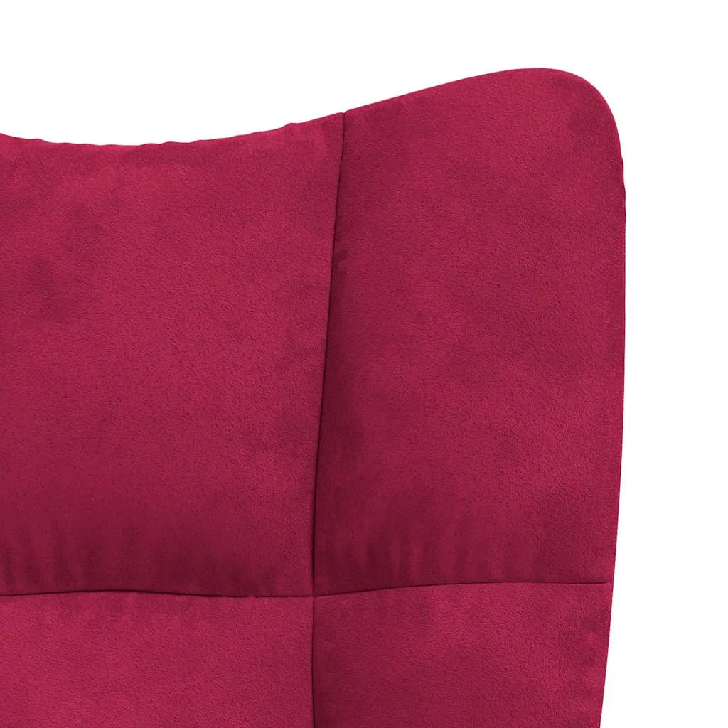 Quilted velvet rocking chair – product view 5