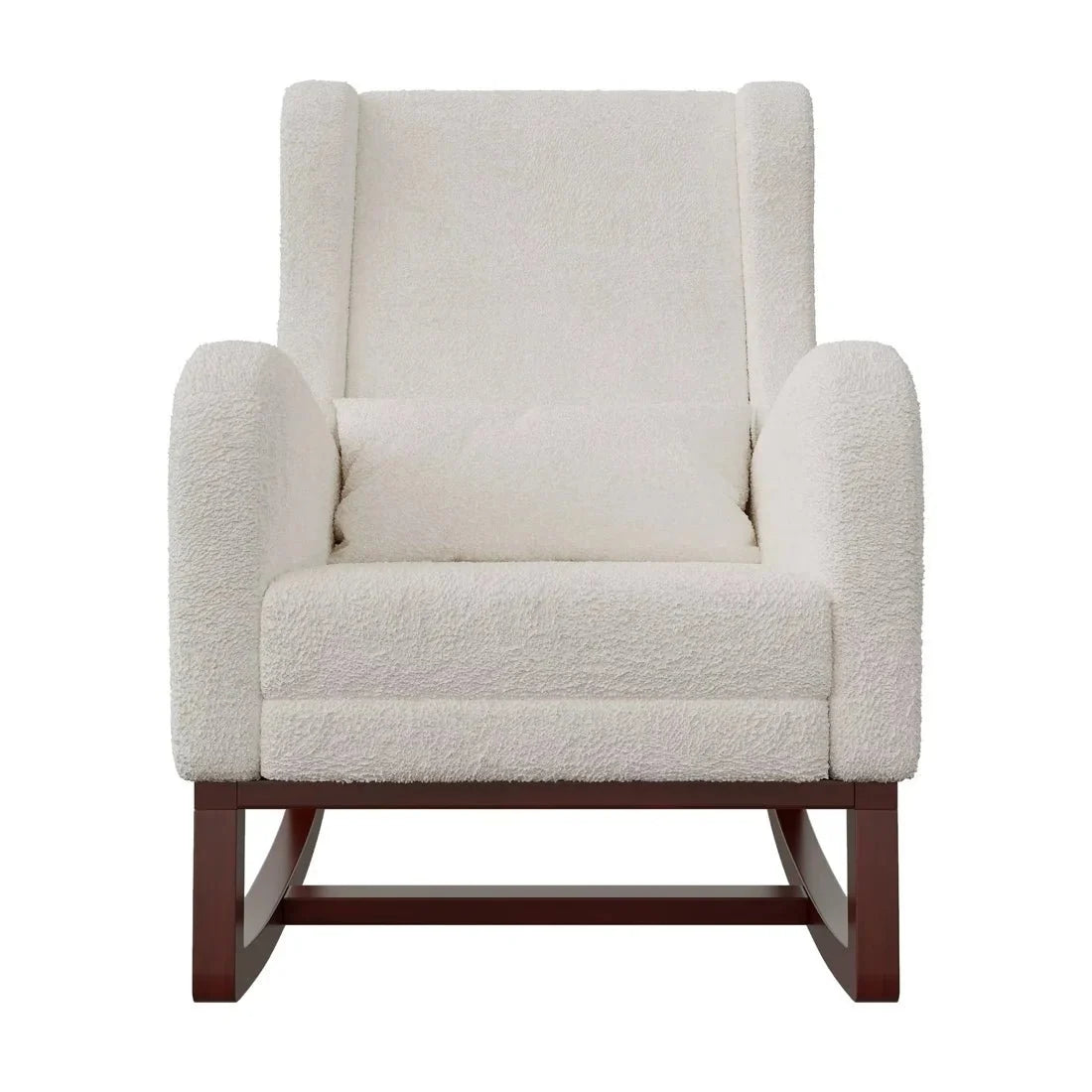 Ivory teddy rocking chair with footrest – product view 3