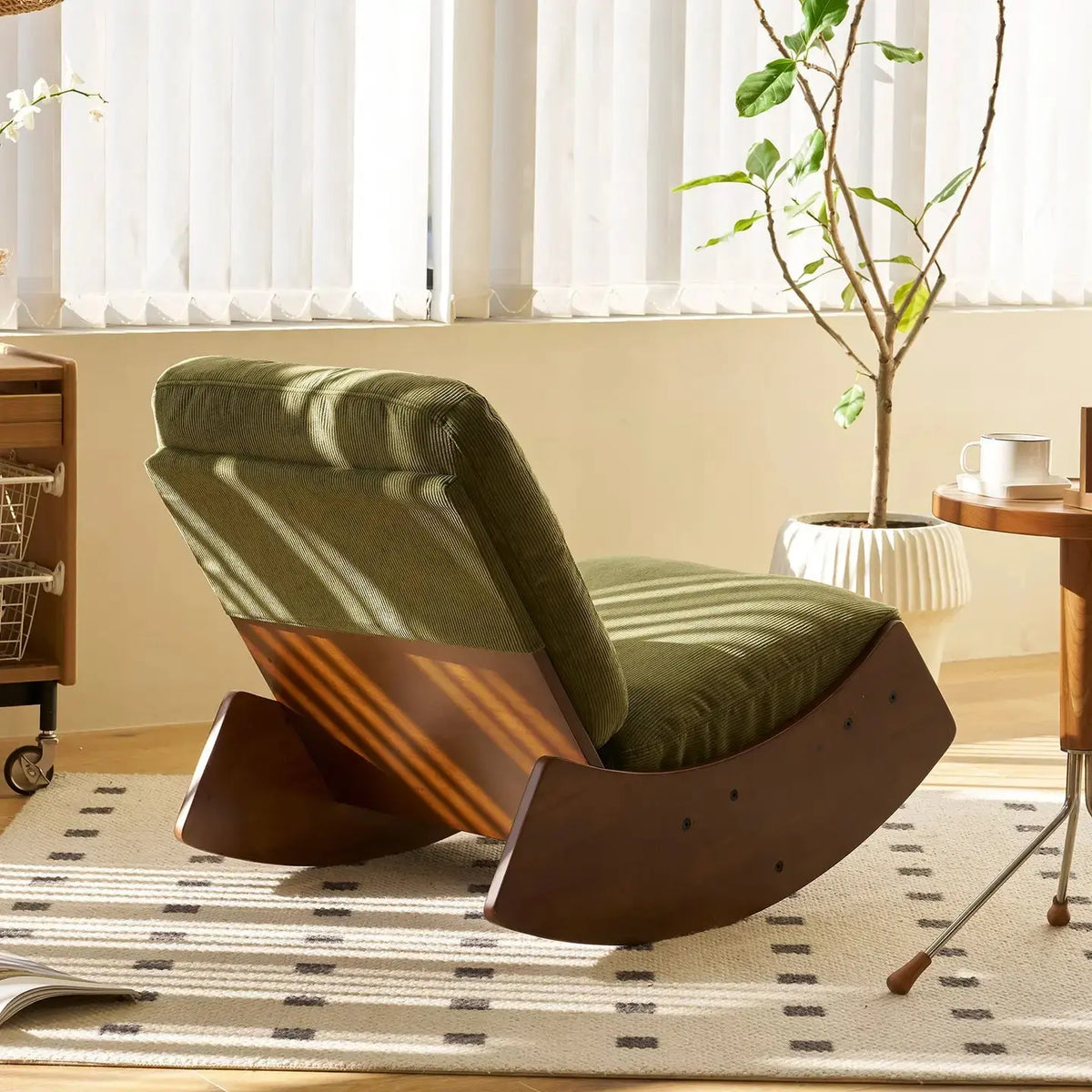 Retro corduroy rocking chair – product view